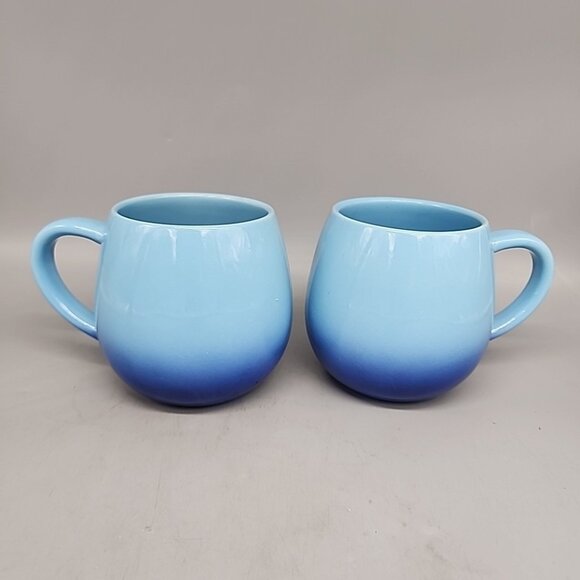 Set Of 2 Temptations Blue Ombre 16 Ounce Coffee Mug - Picture 1 of 4